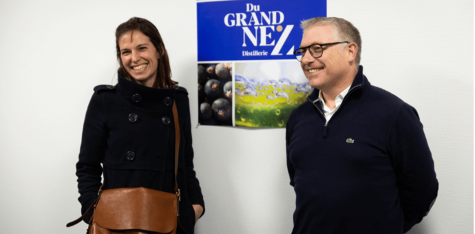 Anne-Hélène Vialaneix et Eric Lugas lors de leur arrivée à la pépinière d'entreprises agrinove.