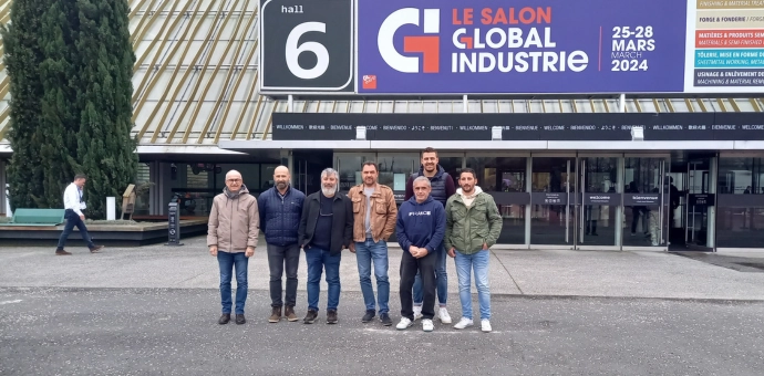 La délégation du Cluster Machinisme en visite au salon « Global Industrie » (2024)